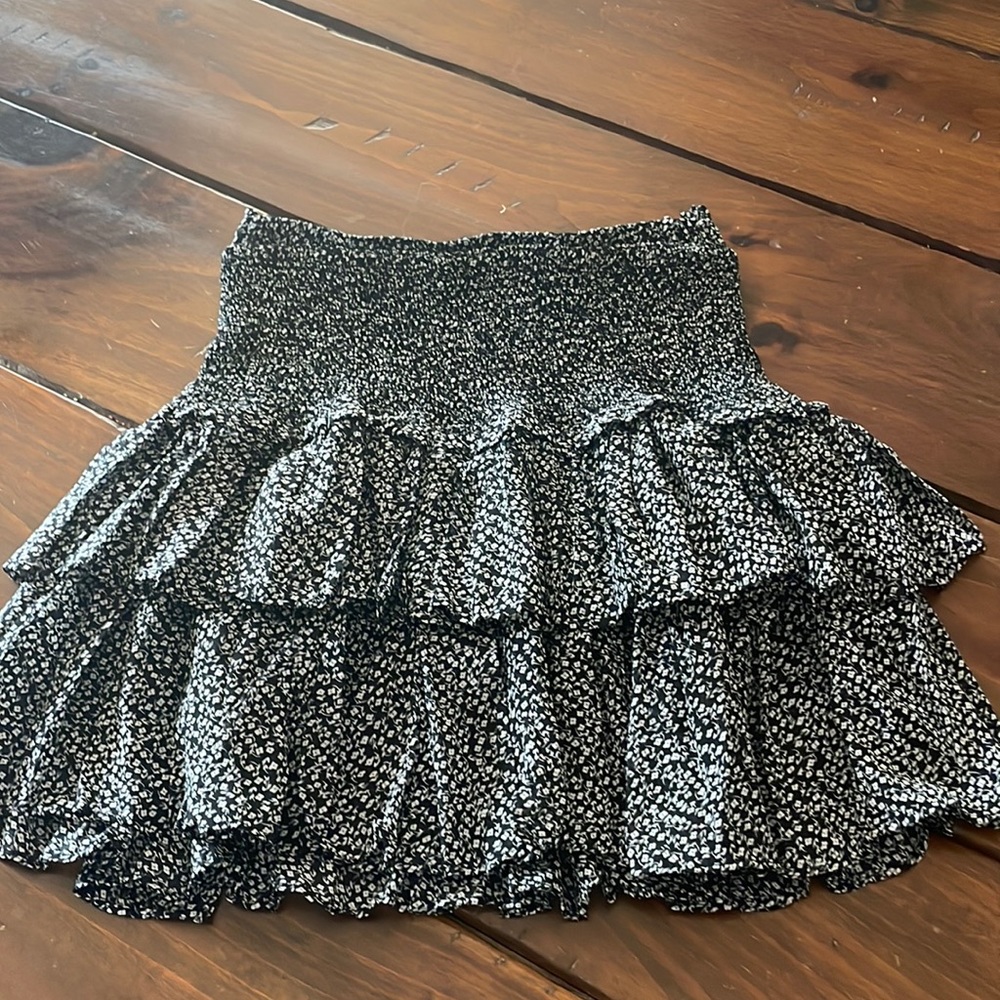 Floral ruffle skirt